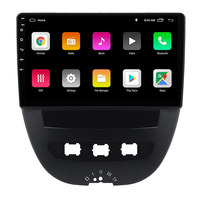 RoverOne Car Stereo Radio Bluetooth CarPlay GPS Navigation for Peugeot 107 for Toyota Aygo 2005 - 2014