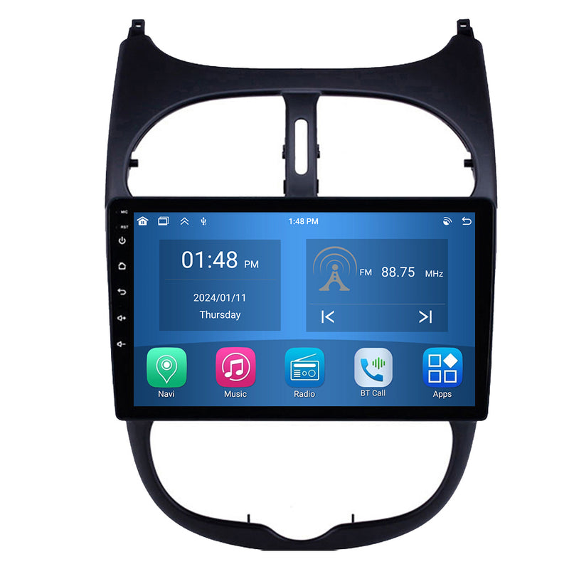 RoverOne Car Stereo Radio Bluetooth CarPlay GPS Navigation for Peugeot 206 1998 - 2012