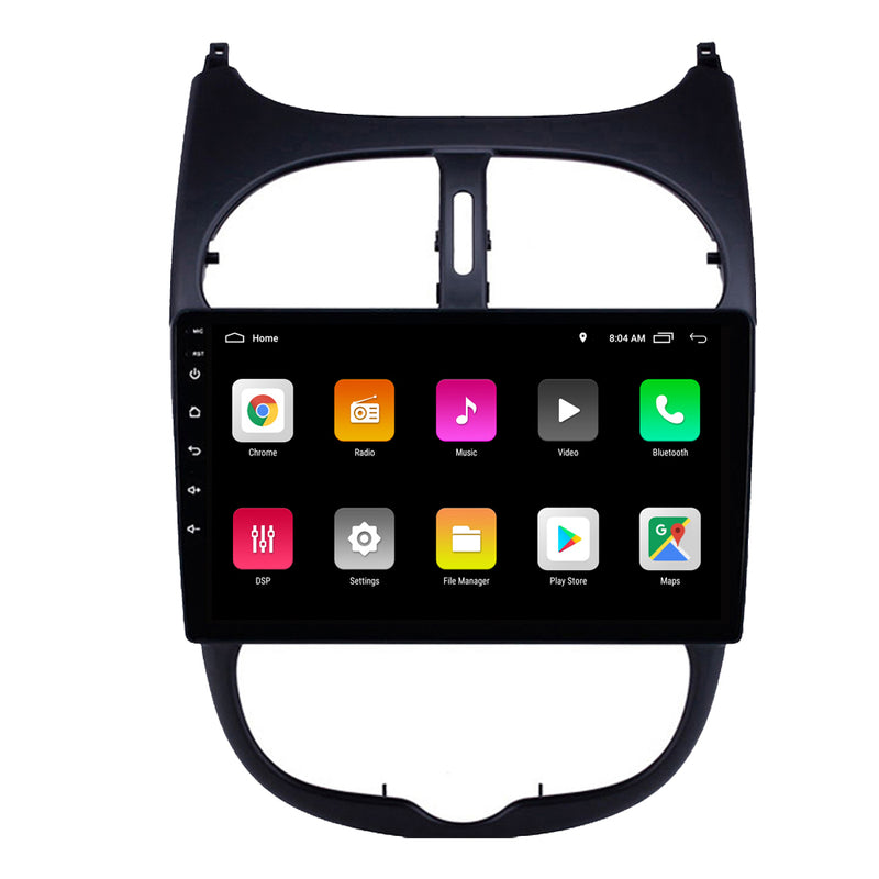 RoverOne Car Stereo Radio Bluetooth CarPlay GPS Navigation for Peugeot 206 1998 - 2012