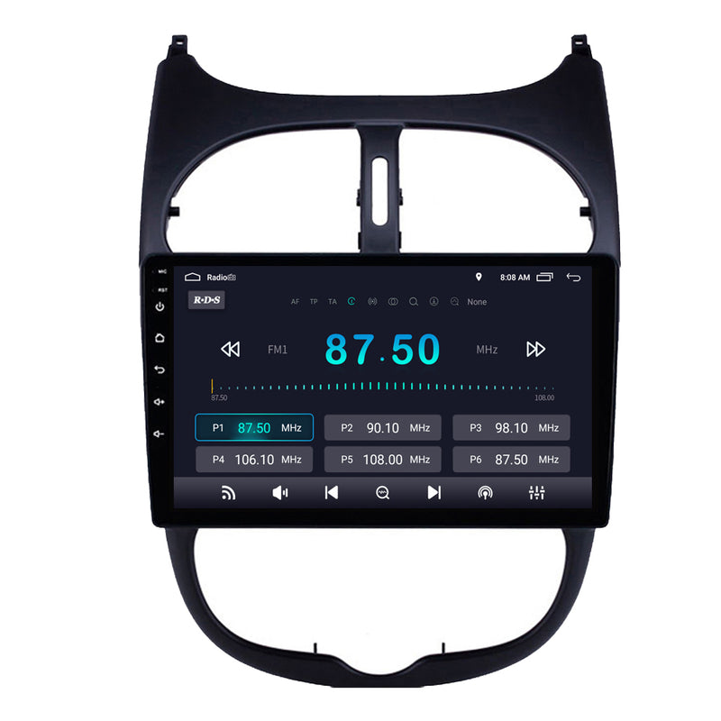RoverOne Car Stereo Radio Bluetooth CarPlay GPS Navigation for Peugeot 206 1998 - 2012