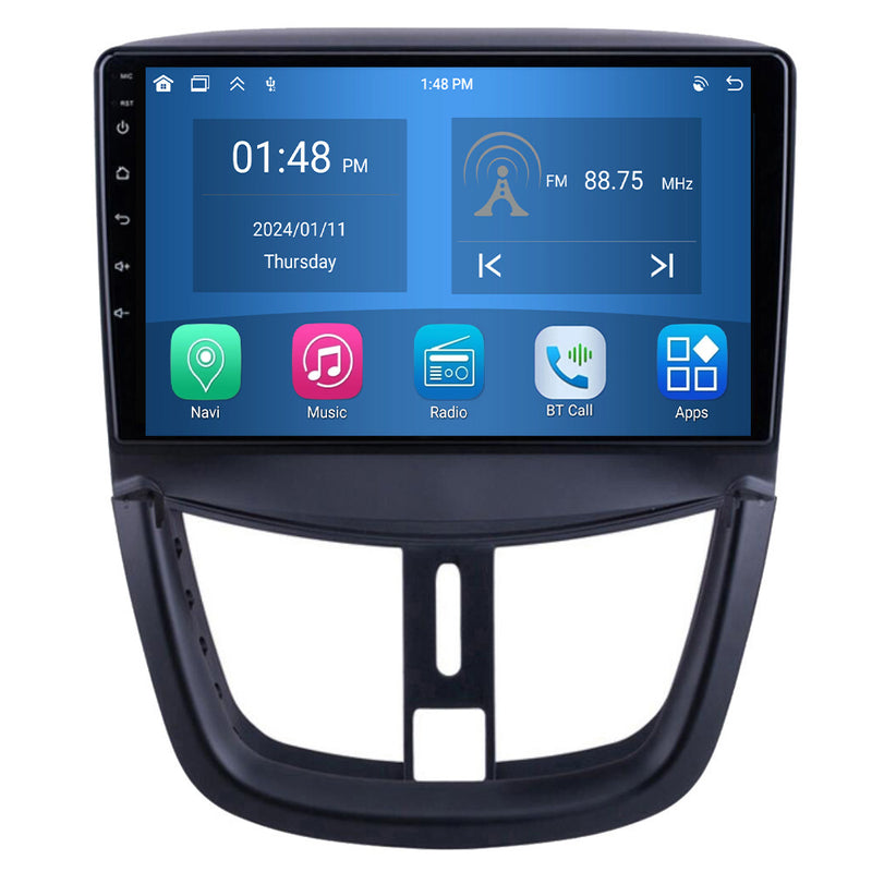 RoverOne Car Stereo Radio Bluetooth CarPlay GPS Navigation for Peugeot 207 2006 - 2015