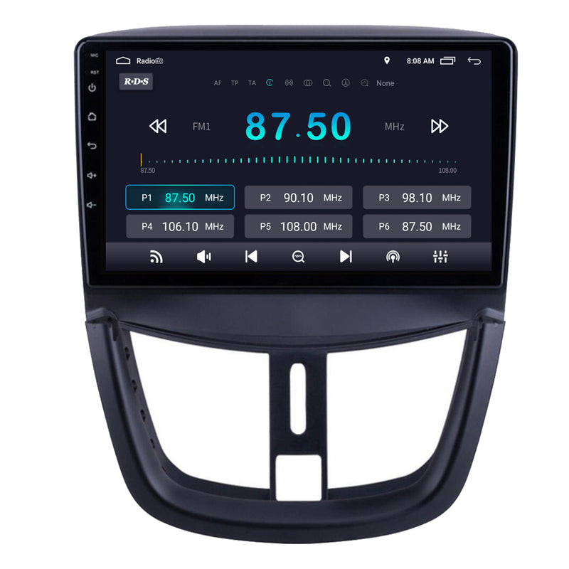 RoverOne Car Stereo Radio Bluetooth CarPlay GPS Navigation for Peugeot 207 2006 - 2015