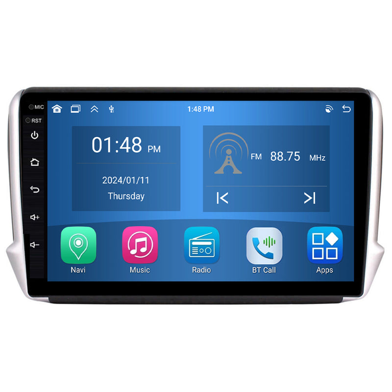 RoverOne Car Stereo Radio Bluetooth CarPlay GPS Navigation for Peugeot 2008 208 1 2012 - 2020