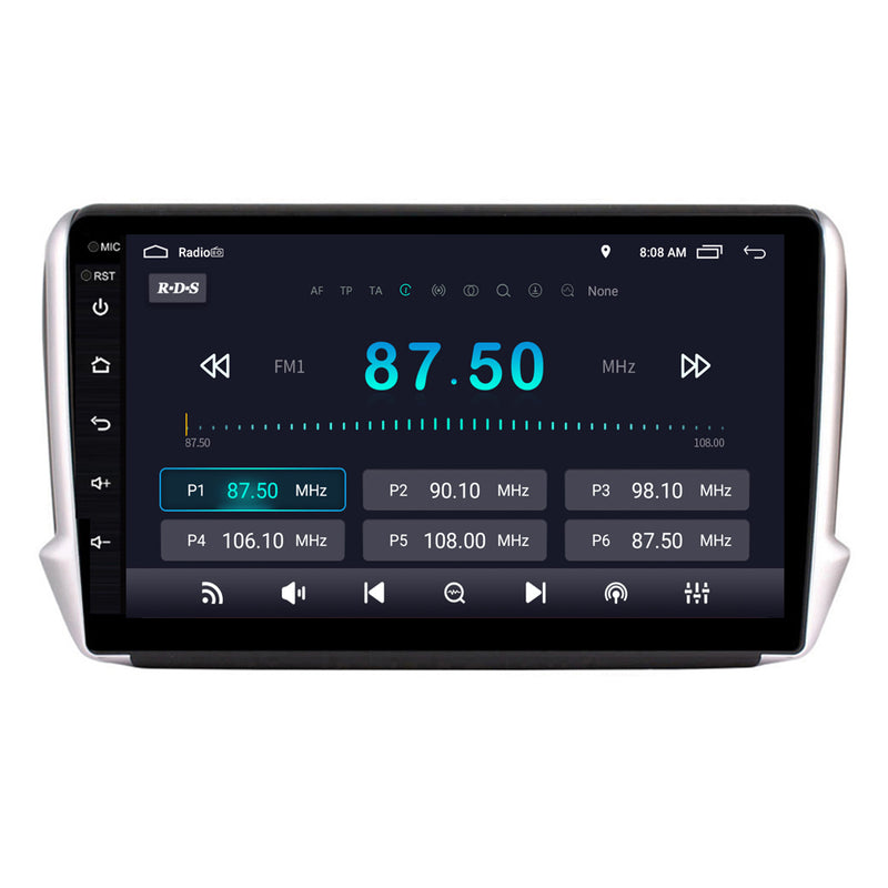 RoverOne Car Stereo Radio Bluetooth CarPlay GPS Navigation for Peugeot 2008 208 1 2012 - 2020