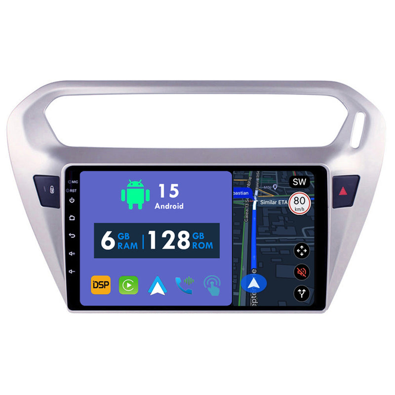 RoverOne Car Stereo Radio Bluetooth CarPlay GPS Navigation for Peugeot 301 for Citroen C-Elysee CElysee 2012 - 2016