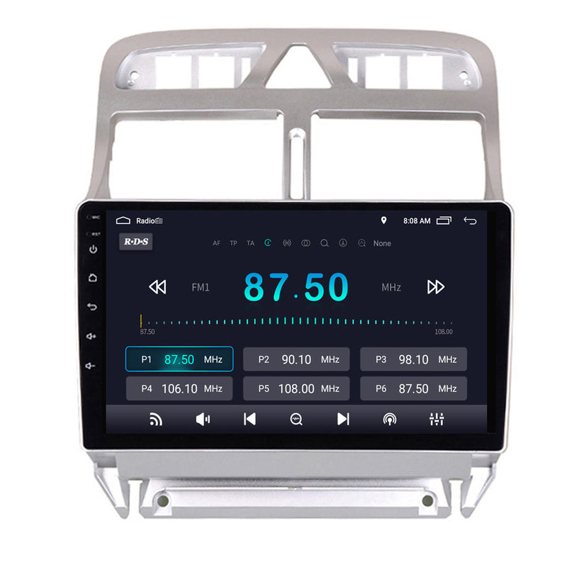 RoverOne Car Stereo Radio Bluetooth CarPlay GPS Navigation for Peugeot 307 2001 - 2013