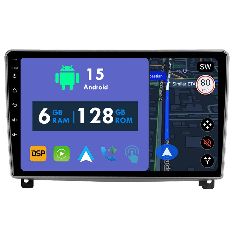 RoverOne Car Stereo Radio Bluetooth CarPlay GPS Navigation for Peugeot 407 1 2004 - 2011