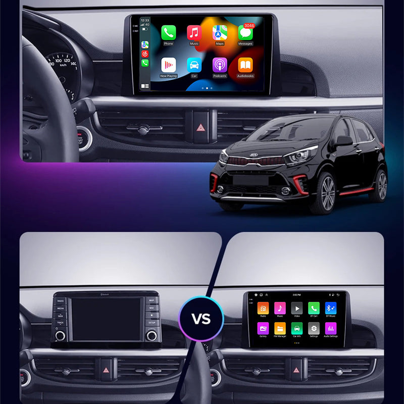 RoverOne Car Stereo Radio Bluetooth CarPlay GPS Navigation for Kia Morning 3 picanto 2017 - 2020