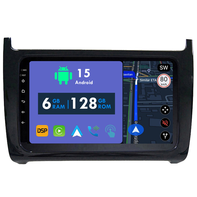 RoverOne Car Stereo Radio Bluetooth CarPlay GPS Navigation for Volkswagen Polo 5 2008 - 2020