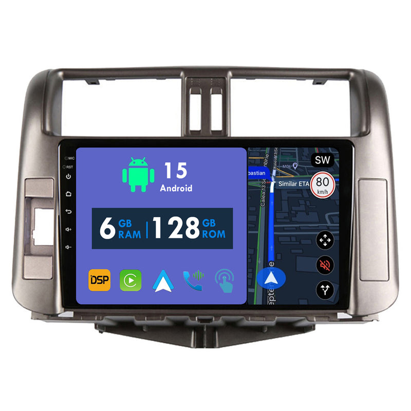 RoverOne Car Stereo Radio Bluetooth CarPlay GPS Navigation for Toyota Land Cruiser Prado 150 2009 - 2013