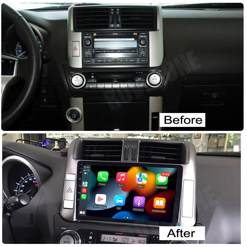 RoverOne Car Stereo Radio Bluetooth CarPlay GPS Navigation for Toyota Land Cruiser Prado 150 2009 - 2013