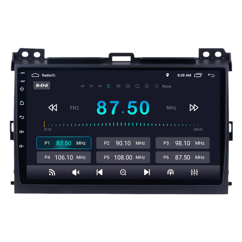 RoverOne Car Stereo Radio Bluetooth CarPlay GPS Navigation for Toyota Land Cruiser Prado 120 3 2002 - 2009
