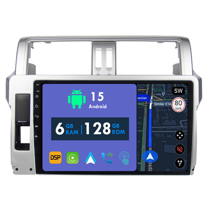 RoverOne Car Stereo Radio Bluetooth CarPlay GPS Navigation for Toyota Land Cruiser Prado 150 2013 - 2017