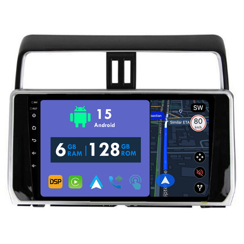 RoverOne Car Stereo Radio Bluetooth CarPlay GPS Navigation for Toyota Land Cruiser Prado 150 2018 - 2020