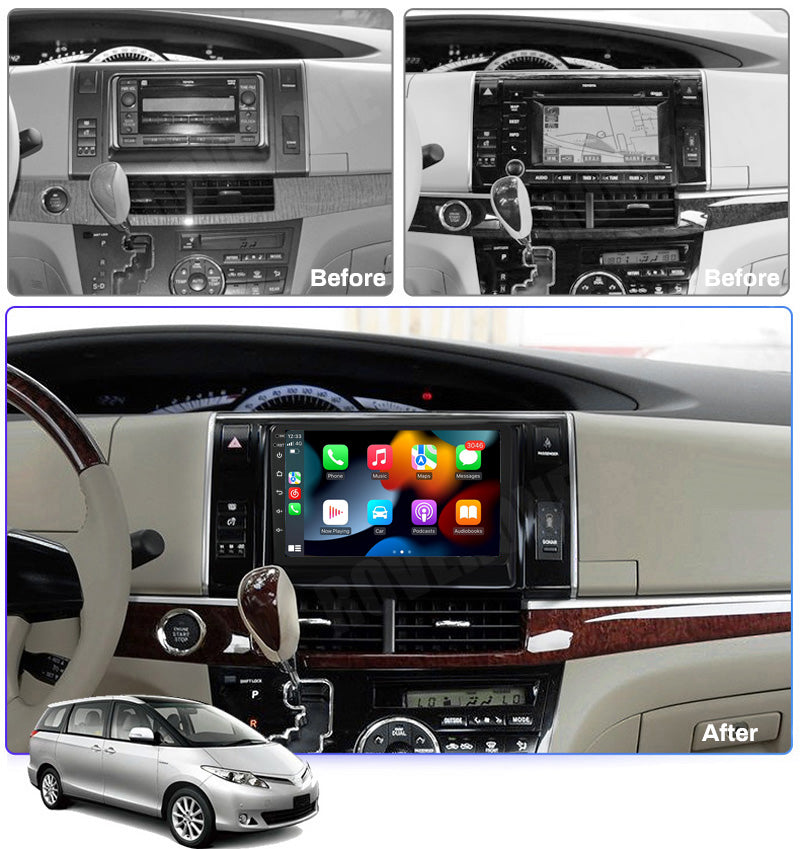 RoverOne Car Stereo Radio Bluetooth CarPlay GPS Navigation for Toyota Previa XR50 2006 - 2019