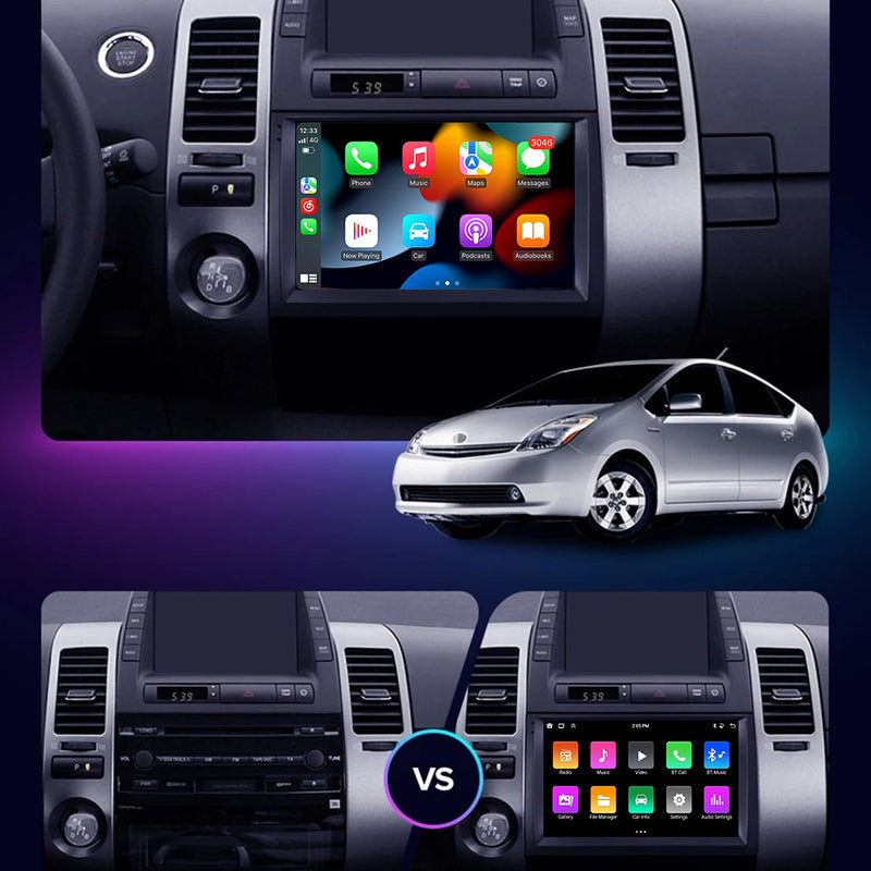 RoverOne Car Stereo Radio Bluetooth CarPlay GPS Navigation for Toyota Prius 20 2003-2009