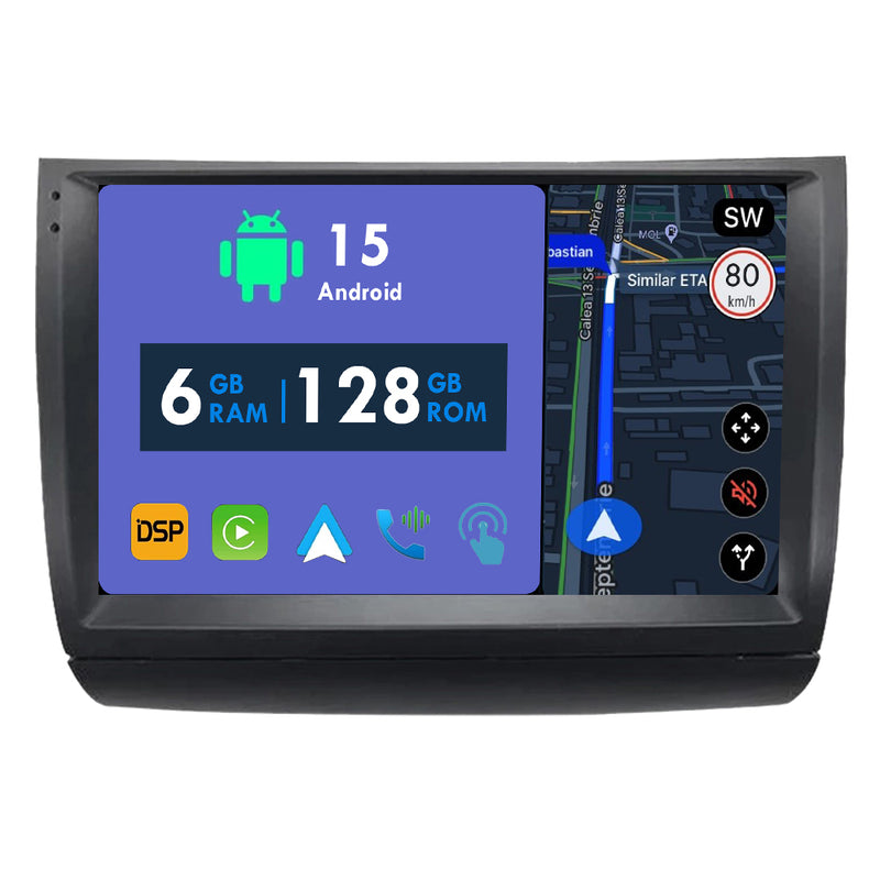 RoverOne Car Stereo Radio Bluetooth CarPlay GPS Navigation for Toyota Prius 20 2003-2009