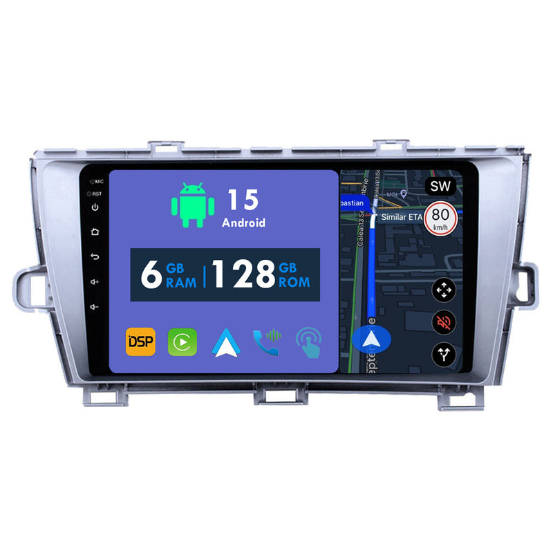 RoverOne Car Stereo Radio Bluetooth CarPlay GPS Navigation for Toyota Prius XW30 2009 - 2015