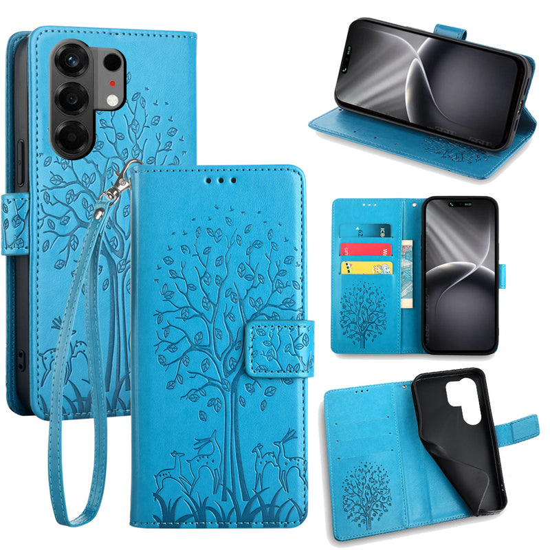 Wallet Leather Cover for Tecno Camon 50 4G/ CN5 Case Card Slots Magnetic Closure Shockproof Cover with Hand