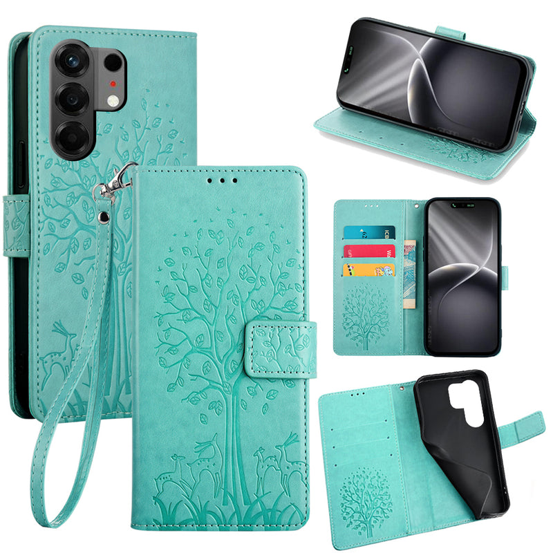 Wallet Leather Cover for Tecno Camon 50 4G/ CN5 Case Card Slots Magnetic Closure Shockproof Cover with Hand