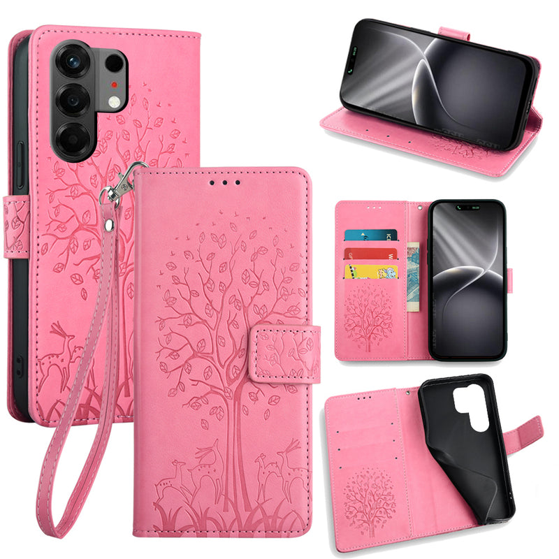 Wallet Leather Cover for Tecno Camon 50 4G/ CN5 Case Card Slots Magnetic Closure Shockproof Cover with Hand