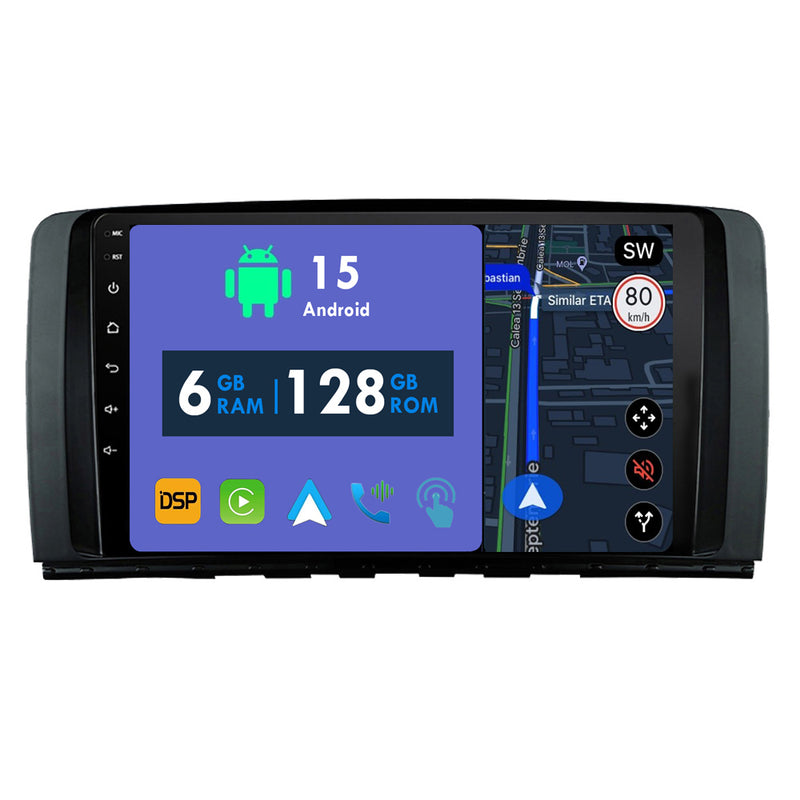 RoverOne Car Stereo Radio Bluetooth CarPlay GPS Navigation for Mercedes Benz R Class W251 R280 R300 R320 2005 - 2017