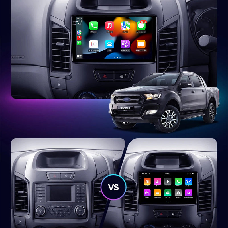 RoverOne Car Stereo Radio Bluetooth CarPlay GPS Navigation for Ford Ranger 2011 - 2016