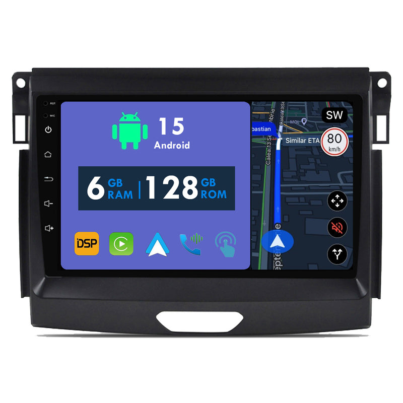 RoverOne Car Stereo Radio Bluetooth CarPlay GPS Navigation for Ford Ranger P703 2015 - 2022