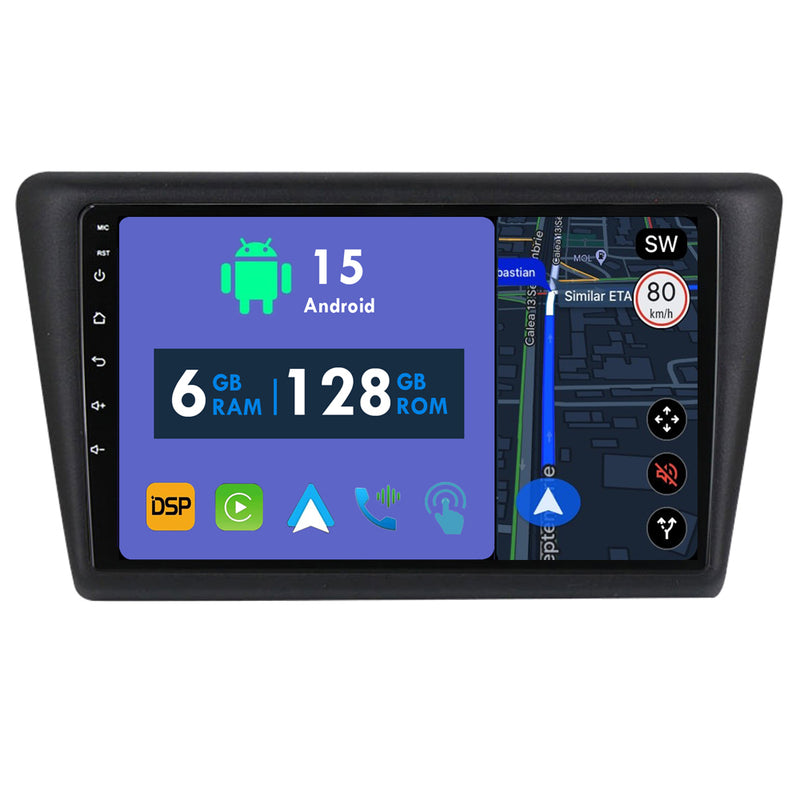 RoverOne Car Stereo Radio Bluetooth CarPlay GPS Navigation for Skoda Rapid 2013 - 2017