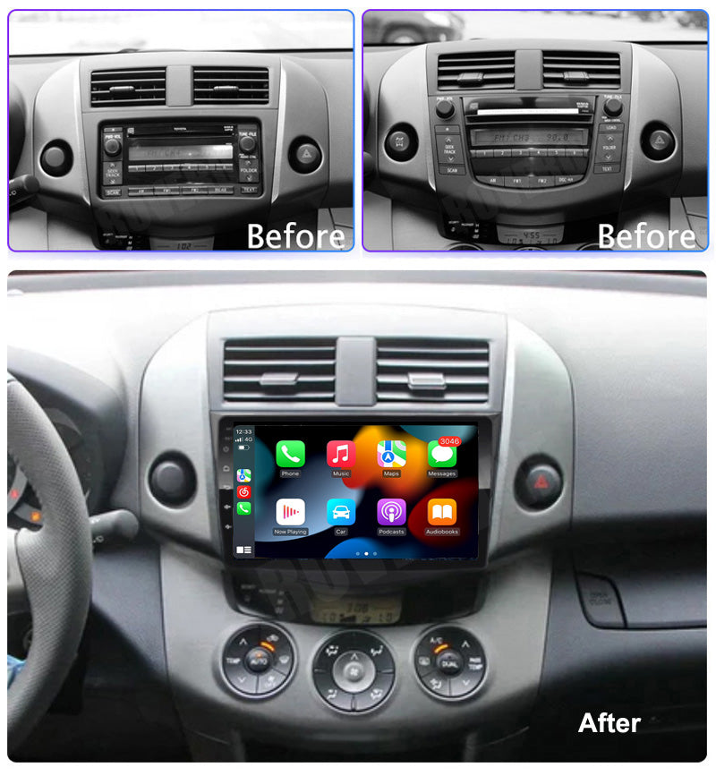 RoverOne Car Stereo Radio Bluetooth CarPlay GPS Navigation for Toyota RAV4 3 XA30 2005 - 2016