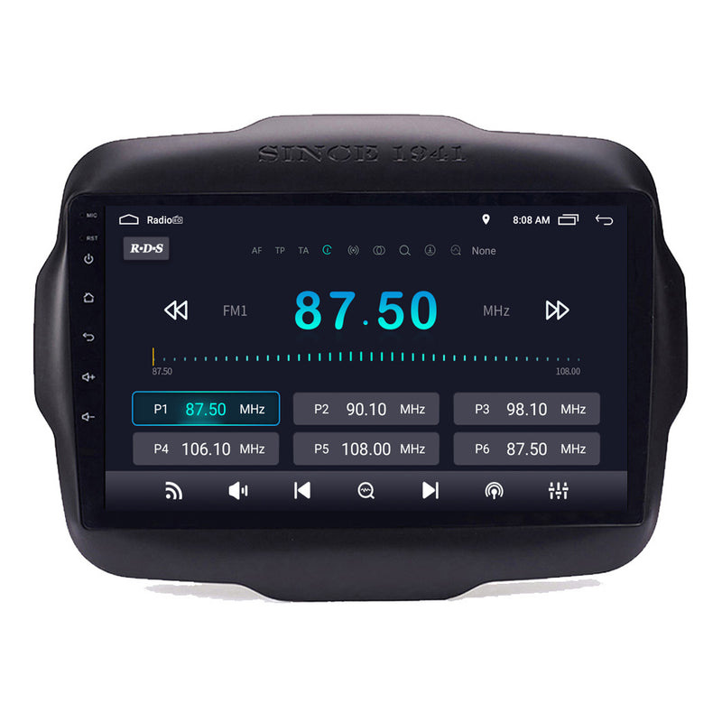 RoverOne Car Stereo Radio Bluetooth CarPlay GPS Navigation for Jeep Renegade 2014 - 2018