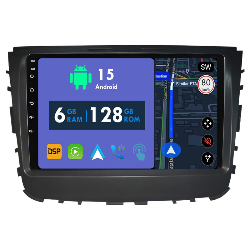 RoverOne Car Stereo Radio Bluetooth CarPlay GPS Navigation for Ssangyong Rexton 2019