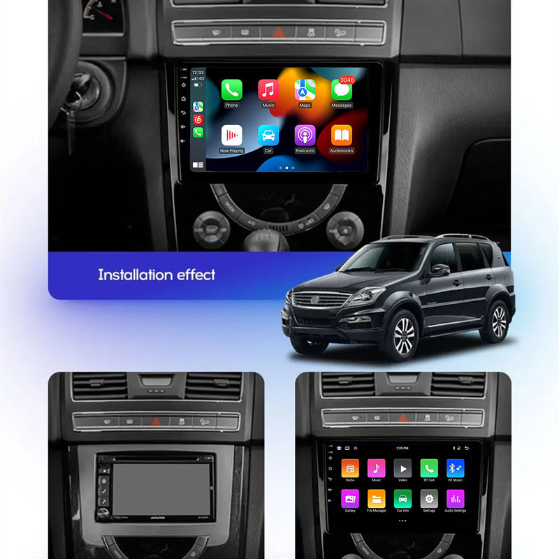 RoverOne Car Stereo Radio Bluetooth CarPlay GPS Navigation for SsangYong Rexton Y290 III 3 2012 - 2017