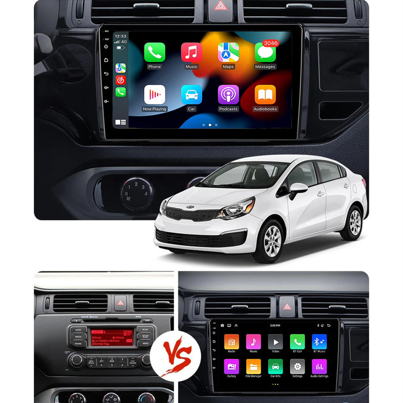 RoverOne Car Stereo Radio Bluetooth CarPlay GPS Navigation for Kia RIO 4 K3 2011 - 2015