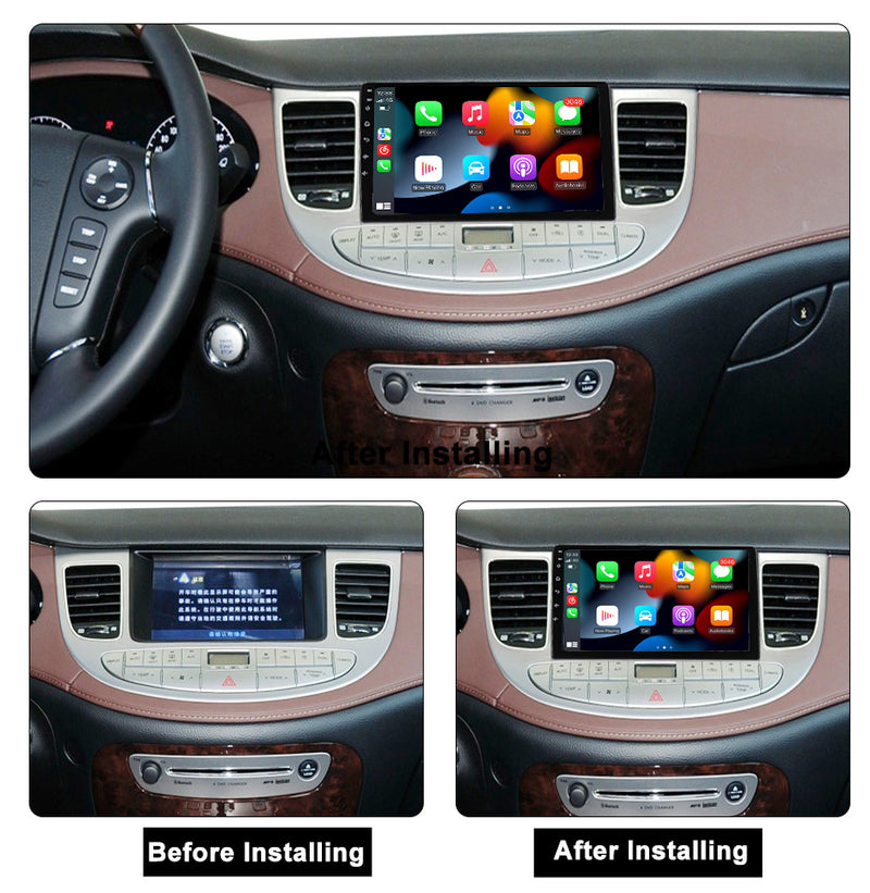 RoverOne Car Stereo Radio Bluetooth CarPlay GPS Navigation for Hyundai Rohens Genesis Coupe 2008 - 2013