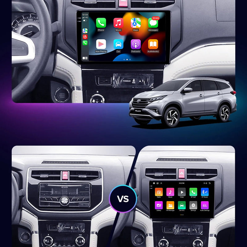 RoverOne Car Stereo Radio Bluetooth CarPlay GPS Navigation for Toyota Rush 2017 - 2020