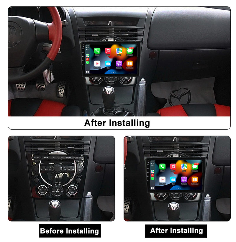RoverOne Car Stereo Radio Bluetooth CarPlay GPS Navigation for Mazda RX-8 RX 8 RX8 SE 2003 - 2021