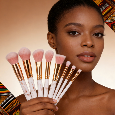 10Pcs Professional Makeup Brush Set Foundation Powder Contour Eyeshadow Synthetic Hair Face Eye Make Up Brush Kit Tools