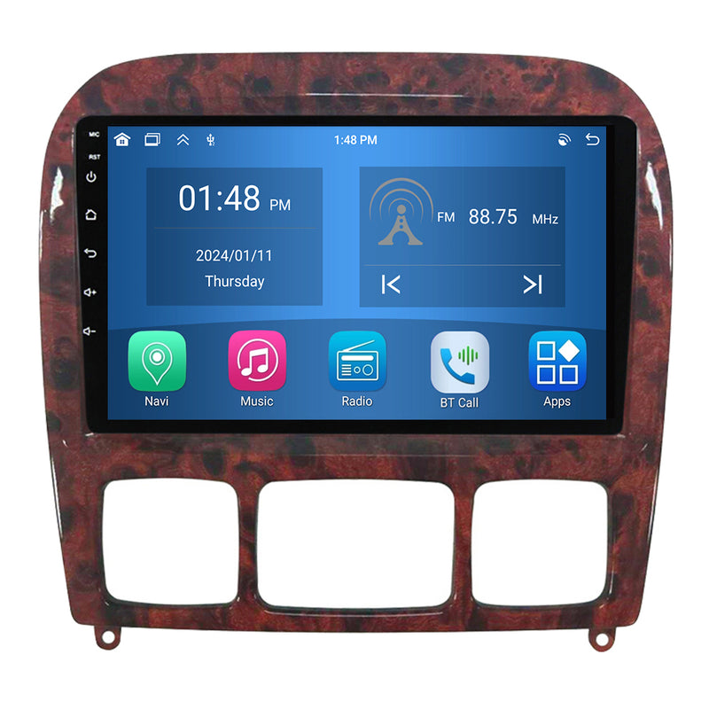 RoverOne Car Stereo Radio Bluetooth CarPlay GPS Navigation for Mercedes Benz S-Class W220 VV220 1998 - 2005