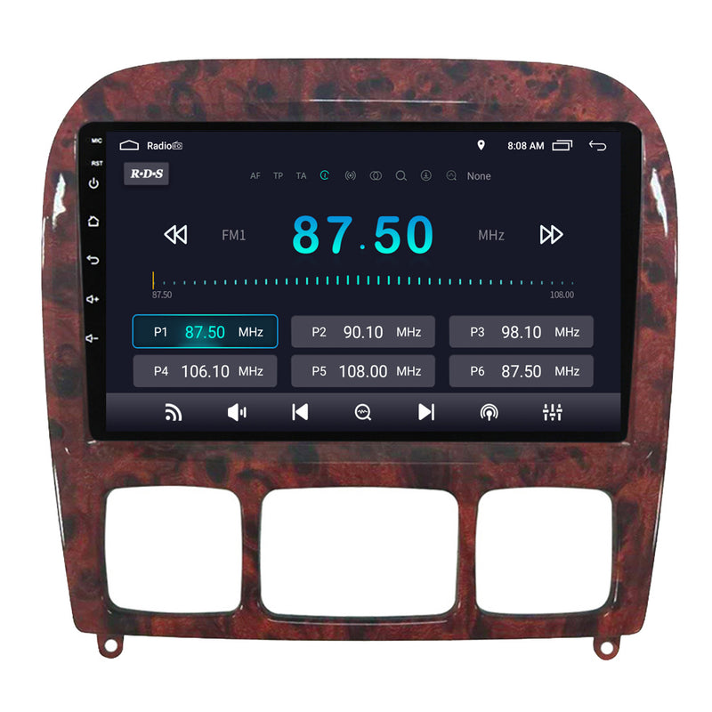 RoverOne Car Stereo Radio Bluetooth CarPlay GPS Navigation for Mercedes Benz S-Class W220 VV220 1998 - 2005