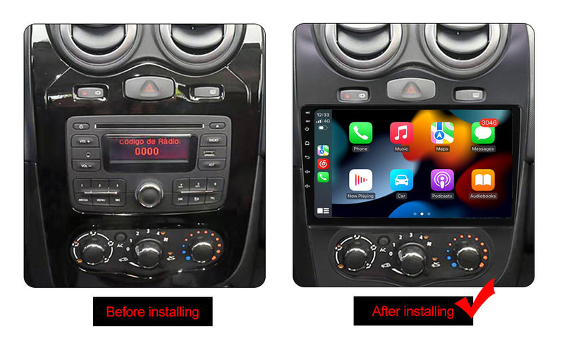 RoverOne Car Stereo Radio Bluetooth CarPlay GPS Navigation for Renault Sandero 2013 2014