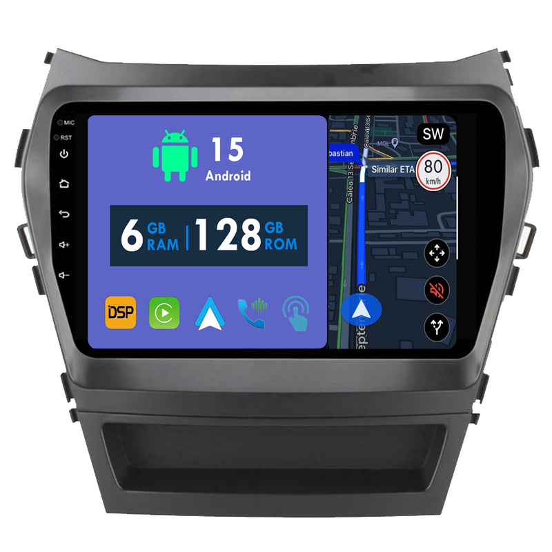 RoverOne Car Stereo Radio Bluetooth CarPlay GPS Navigation for Hyundai Santa Fe 3 2013 - 2016