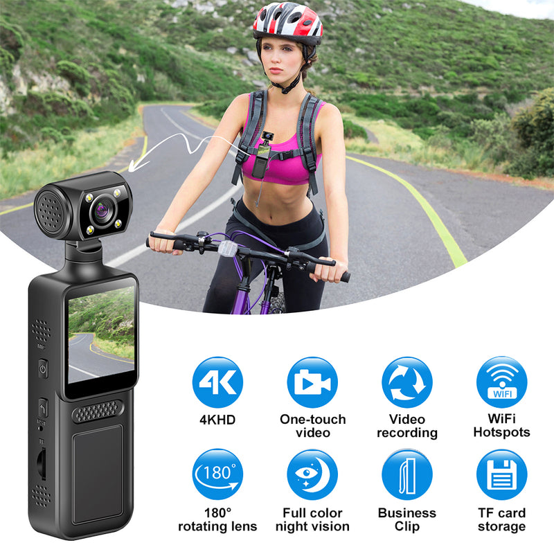 WiFi Mini Camera 4K HD Portable Digital Video Recorder Small BodyCam Night Vision Sport Bike DV Camcorder Wearable Miniature Cam
