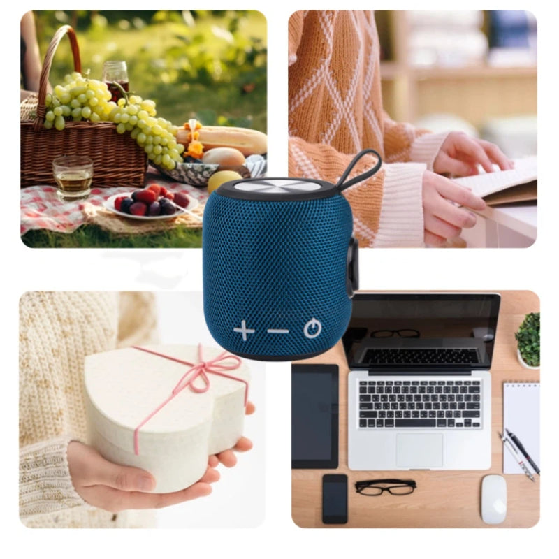 Small outdoor bluetooth audio small gang cannon heavy bass fabric waterproof card wireless bluetooth small speaker