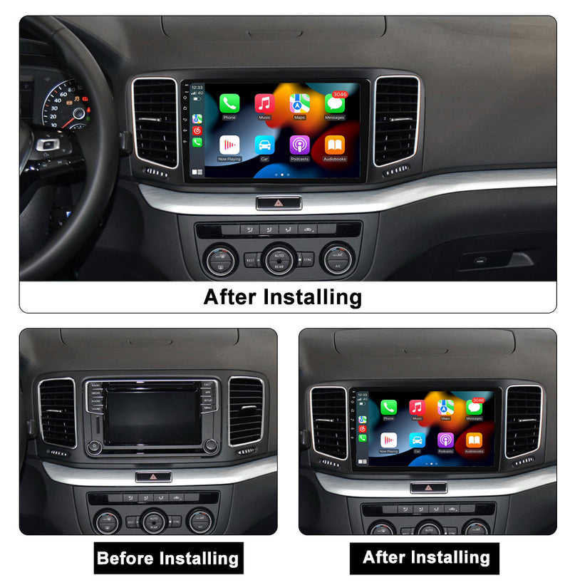 RoverOne Car Stereo Radio Bluetooth CarPlay GPS Navigation for Volkswagen Sharan 2012 - 2018