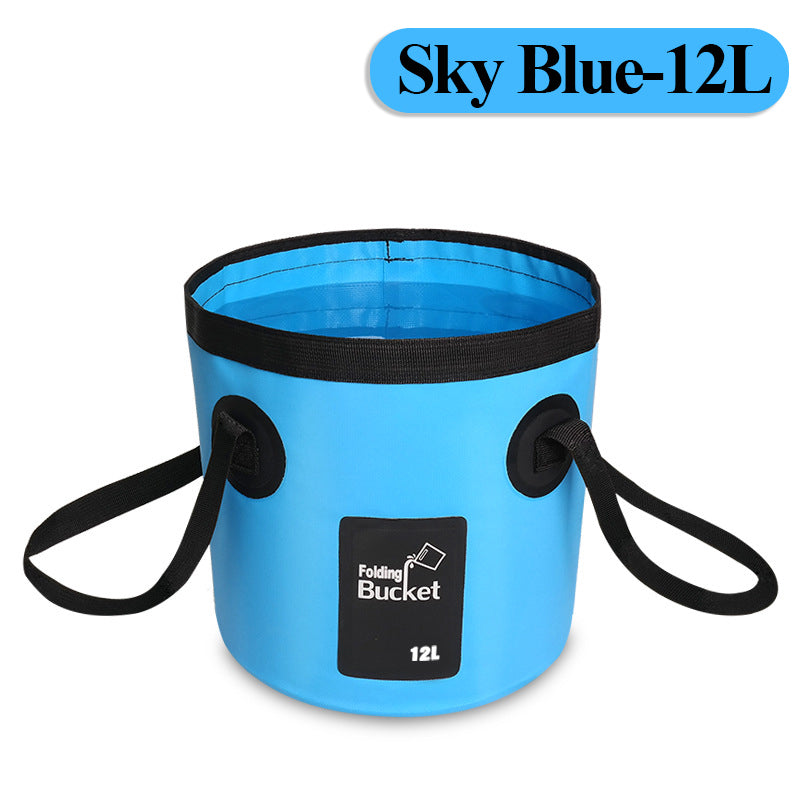 12/20L Portable Folding Bucket, Foldable Fishing Bucket, Camping Water Storage Container Collapsible Outdoor Travel Water Bucket