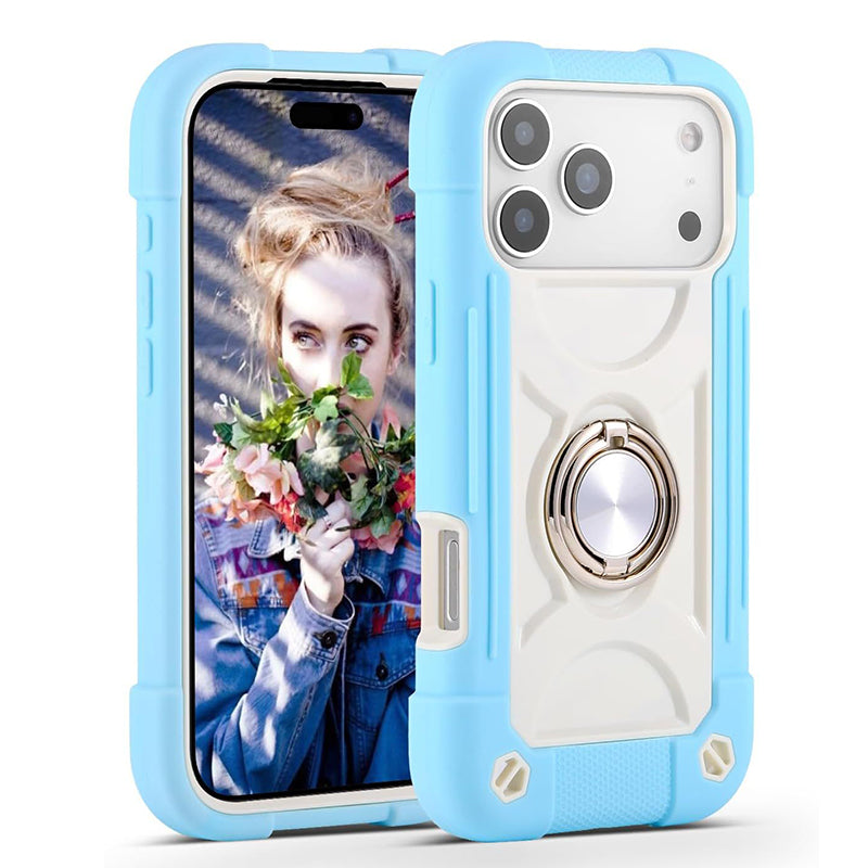 3 In1 Hybrid Armor Shockproof Phone Case for iPhone 17 Pro Max and 17 Pro