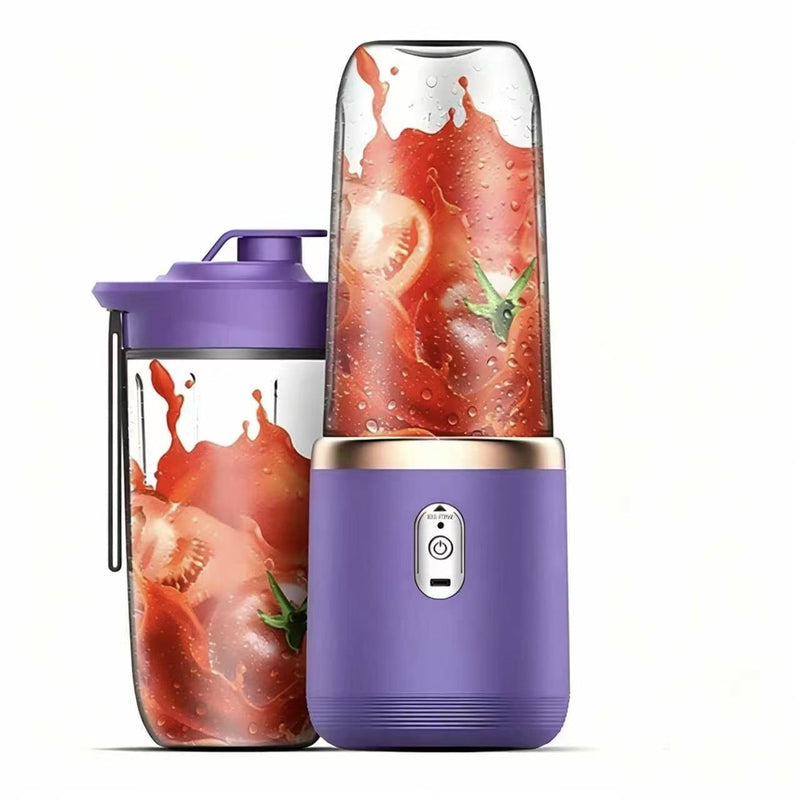 6 Blades Electric Juicer Cup 2 Cups For Travel Portable Juicer Mixer Usb Charge Fresh Fruit Juice Personal Blender Smoothie
