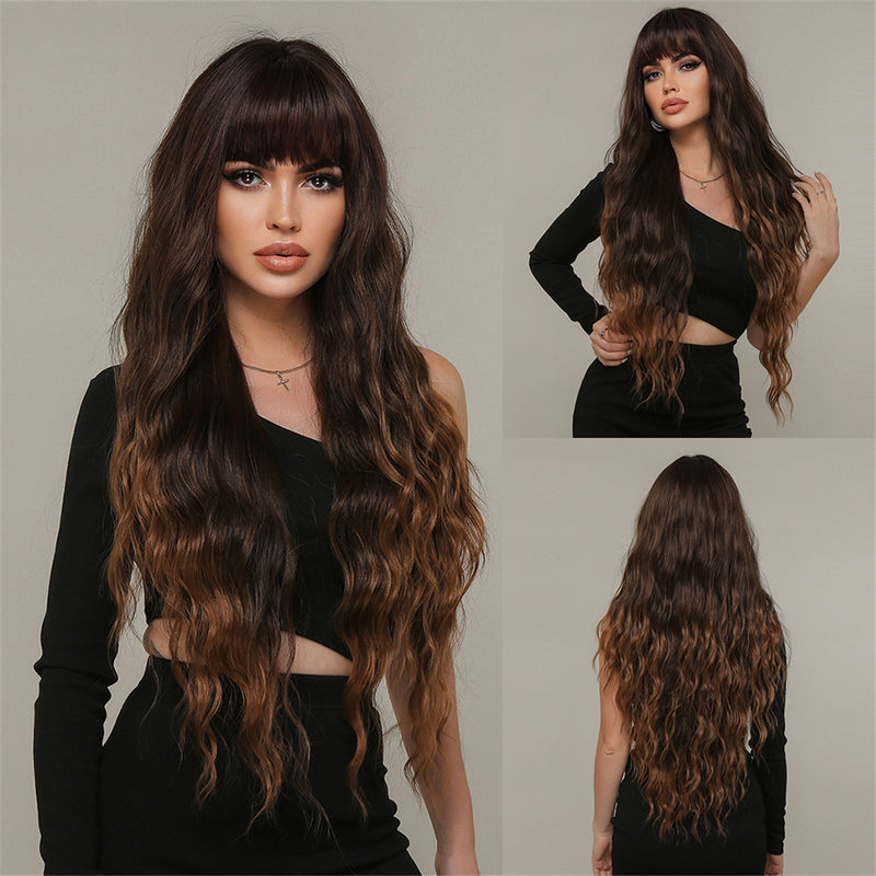Stylish, Voluminous Long Curly Wig For Woman (Full-Head Style)