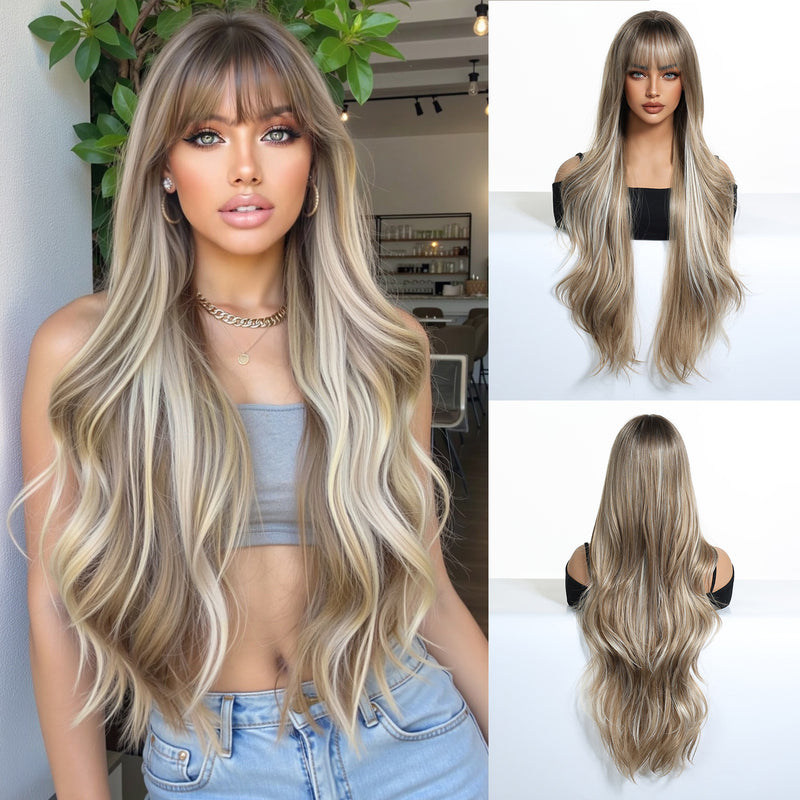 Stylish, Voluminous Long Curly Wig For Woman (Full-Head Style)